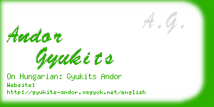 andor gyukits business card